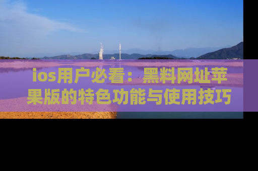 ios用户必看：黑料网址苹果版的特色功能与使用技巧详解