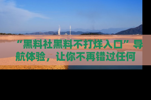 “黑料社黑料不打烊入口”导航体验，让你不再错过任何精彩黑料