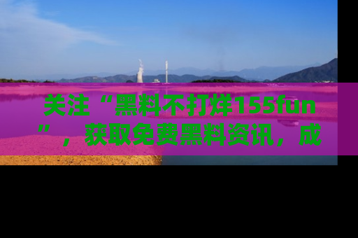 关注“黑料不打烊155fun”，获取免费黑料资讯，成为吃瓜达人不再难！