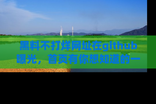 黑料不打烊网址在github曝光，首页有你想知道的一切幽默趣事，快来看看