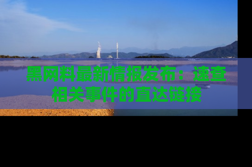 黑网料最新情报发布：速查相关事件的直达链接