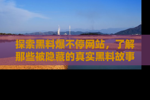 探索黑料爆不停网站,了解那些被隐藏的真实黑料故事