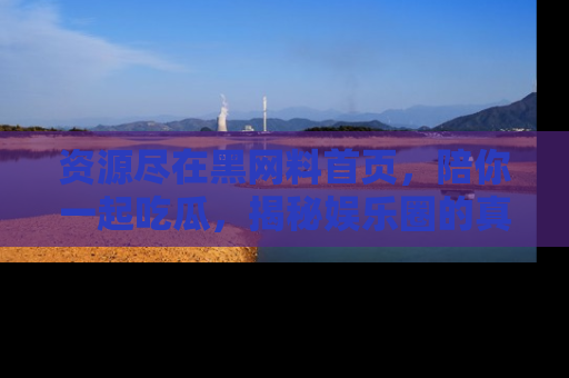 资源尽在黑网料首页,陪你一起吃瓜,揭秘娱乐圈的真实内幕